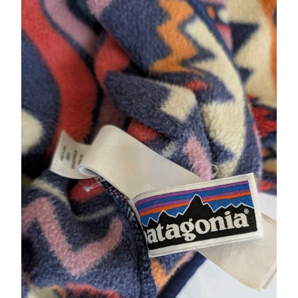 Patagonia Lightweight Synchilla Snap-T Fleece Pullover Girls Lg 12 Tribal Aztec